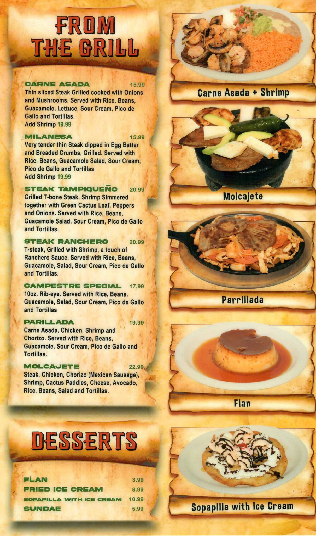 To Go Menu Bohemio Mexican Restaurant