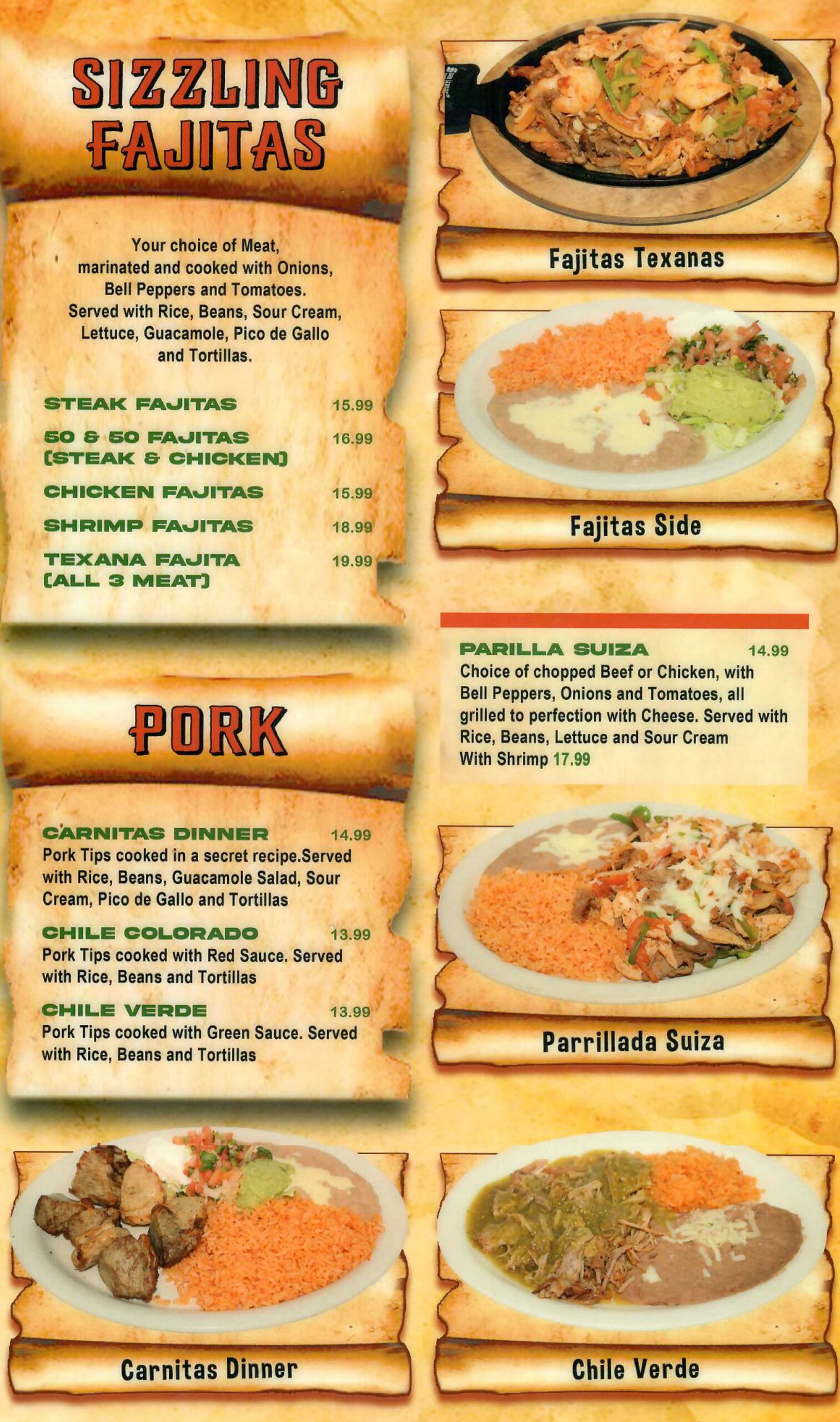 To Go Menu Bohemio Mexican Restaurant